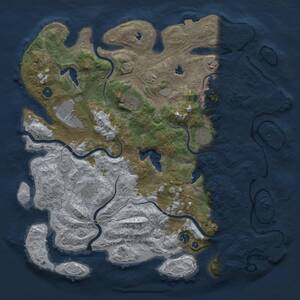 Thumbnail Rust Map: Procedural Map, Size: 4500, Seed: 1231926838, 13 Monuments