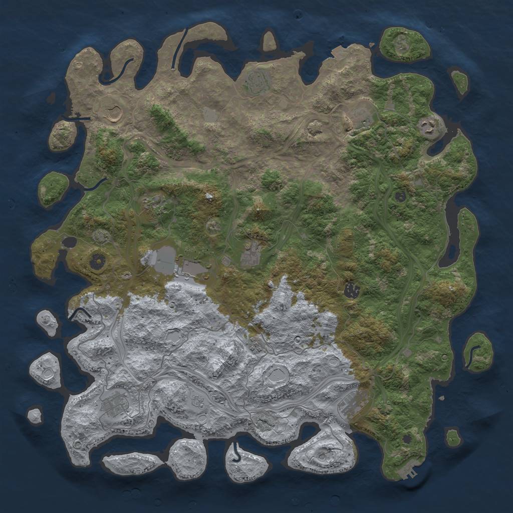 Rust Map: Procedural Map, Size: 4750, Seed: 220839856, 18 Monuments