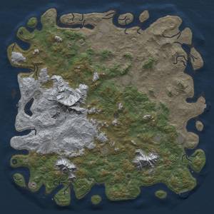 Thumbnail Rust Map: Procedural Map, Size: 6000, Seed: 401590132, 19 Monuments