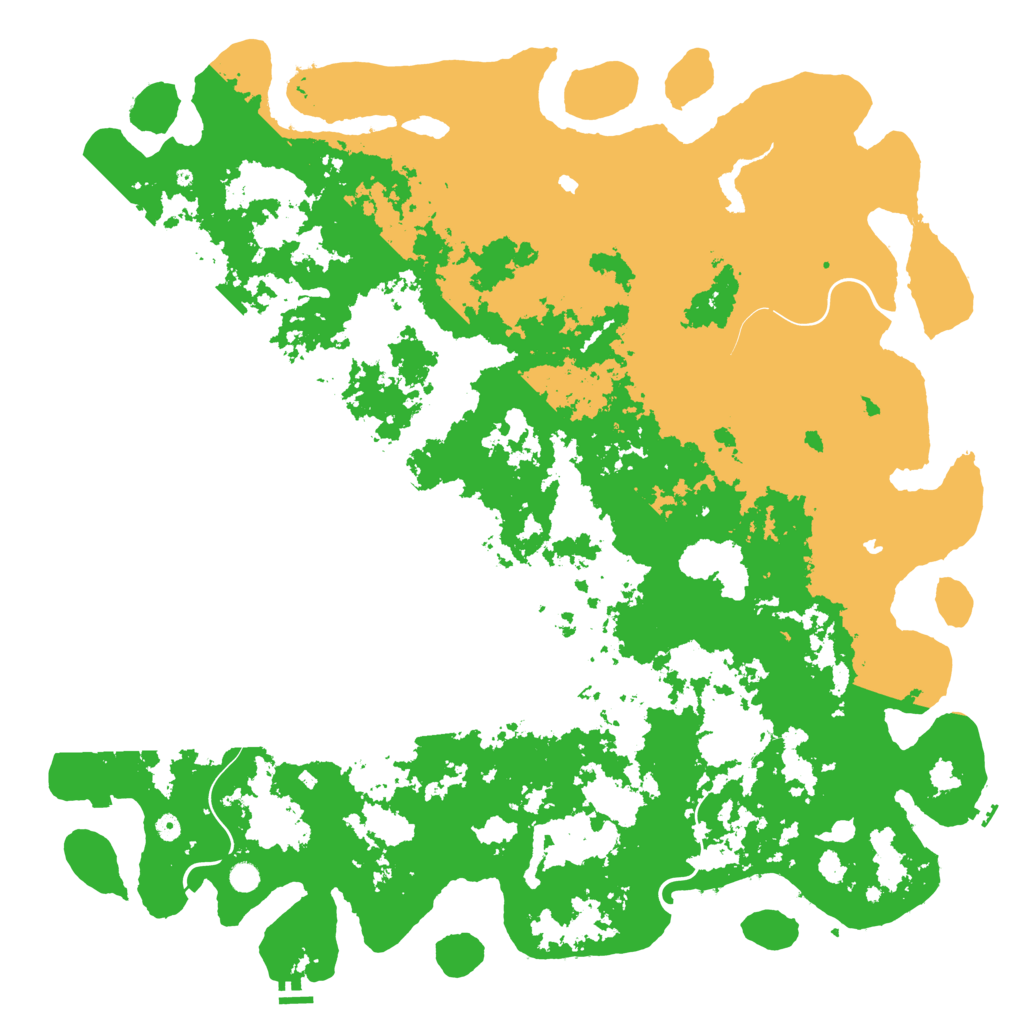 Biome Rust Map: Procedural Map, Size: 6000, Seed: 401590132