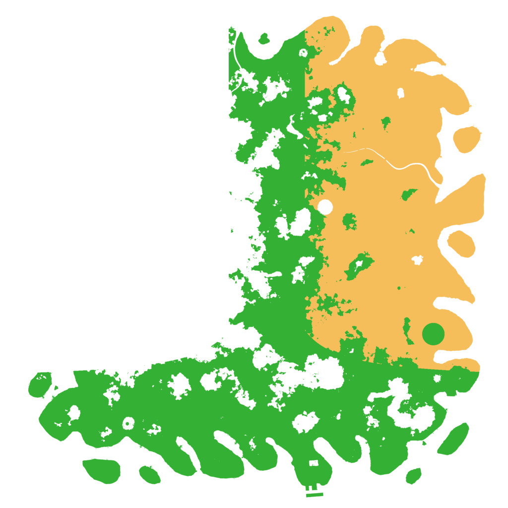 Biome Rust Map: Procedural Map, Size: 6000, Seed: 1241654812