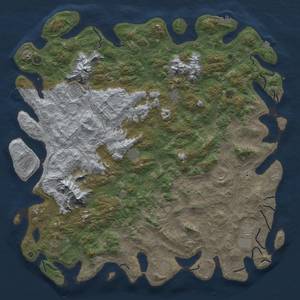 Thumbnail Rust Map: Procedural Map, Size: 6000, Seed: 199312701, 19 Monuments