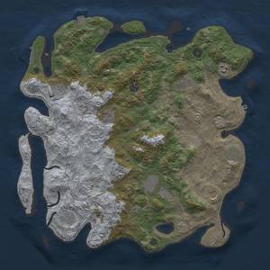 Thumbnail Rust Map: Procedural Map, Size: 4250, Seed: 2005767278, 19 Monuments