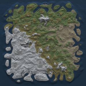 Thumbnail Rust Map: Procedural Map, Size: 6000, Seed: 1411853336, 19 Monuments