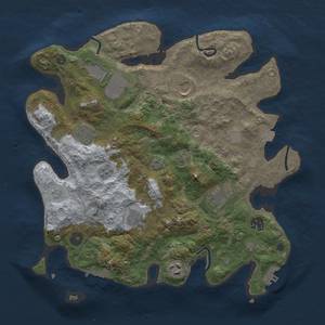 Thumbnail Rust Map: Procedural Map, Size: 3500, Seed: 1038978592, 16 Monuments