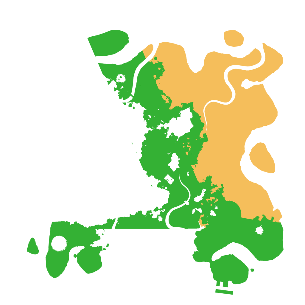 Biome Rust Map: Procedural Map, Size: 3500, Seed: 243402991