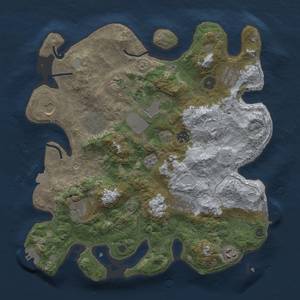 Thumbnail Rust Map: Procedural Map, Size: 3650, Seed: 18429316, 18 Monuments