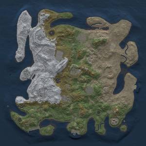 Thumbnail Rust Map: Procedural Map, Size: 4000, Seed: 115286667, 18 Monuments