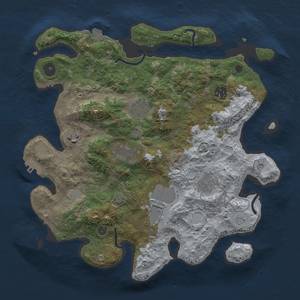 Thumbnail Rust Map: Procedural Map, Size: 3500, Seed: 19391945, 13 Monuments