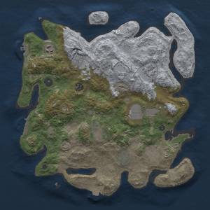 Thumbnail Rust Map: Procedural Map, Size: 3600, Seed: 1275938040, 17 Monuments