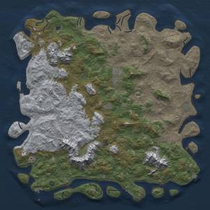 Thumbnail Rust Map: Procedural Map, Size: 6000, Seed: 1048696034, 19 Monuments