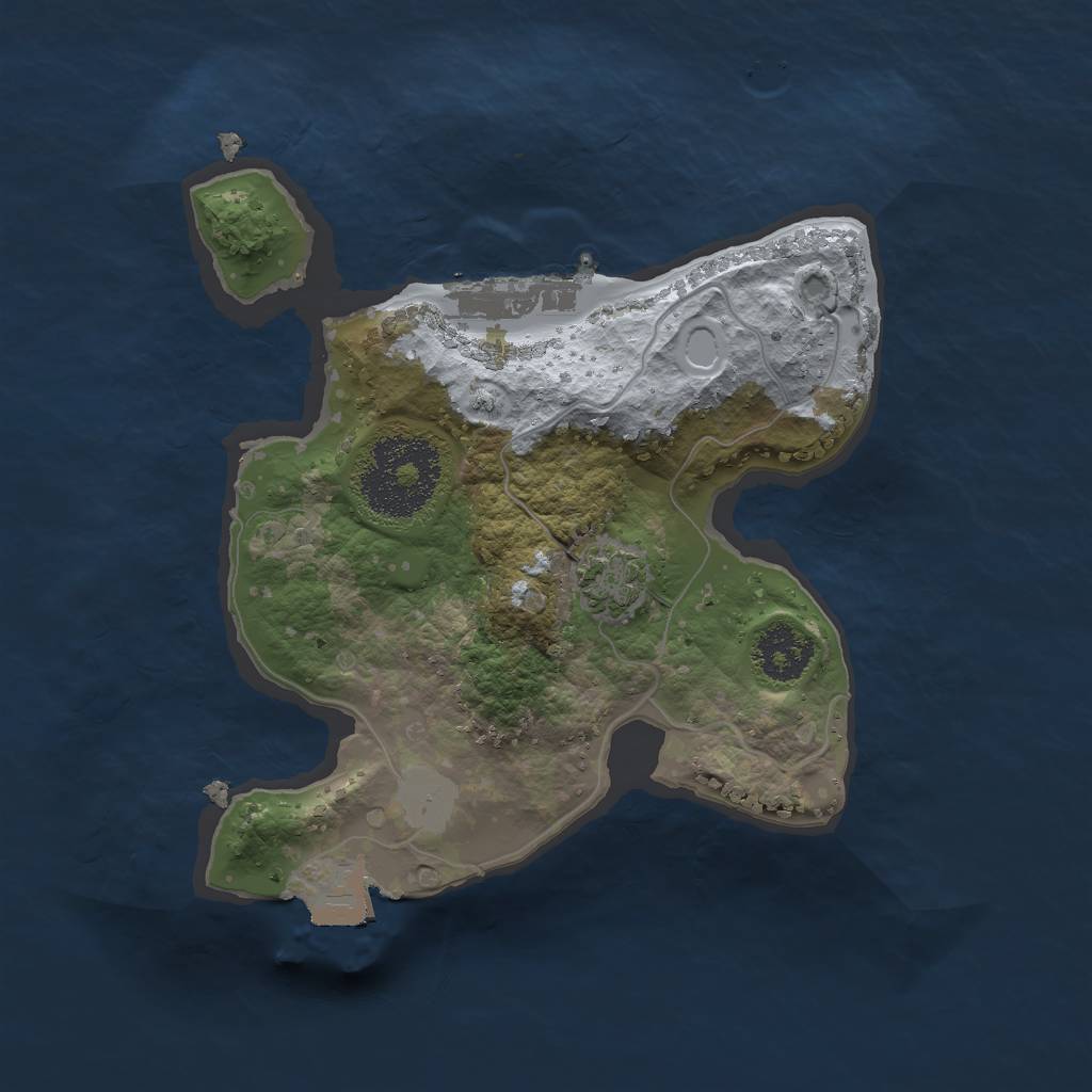 Rust Map: Procedural Map, Size: 2024, Seed: 6969420, 5 Monuments