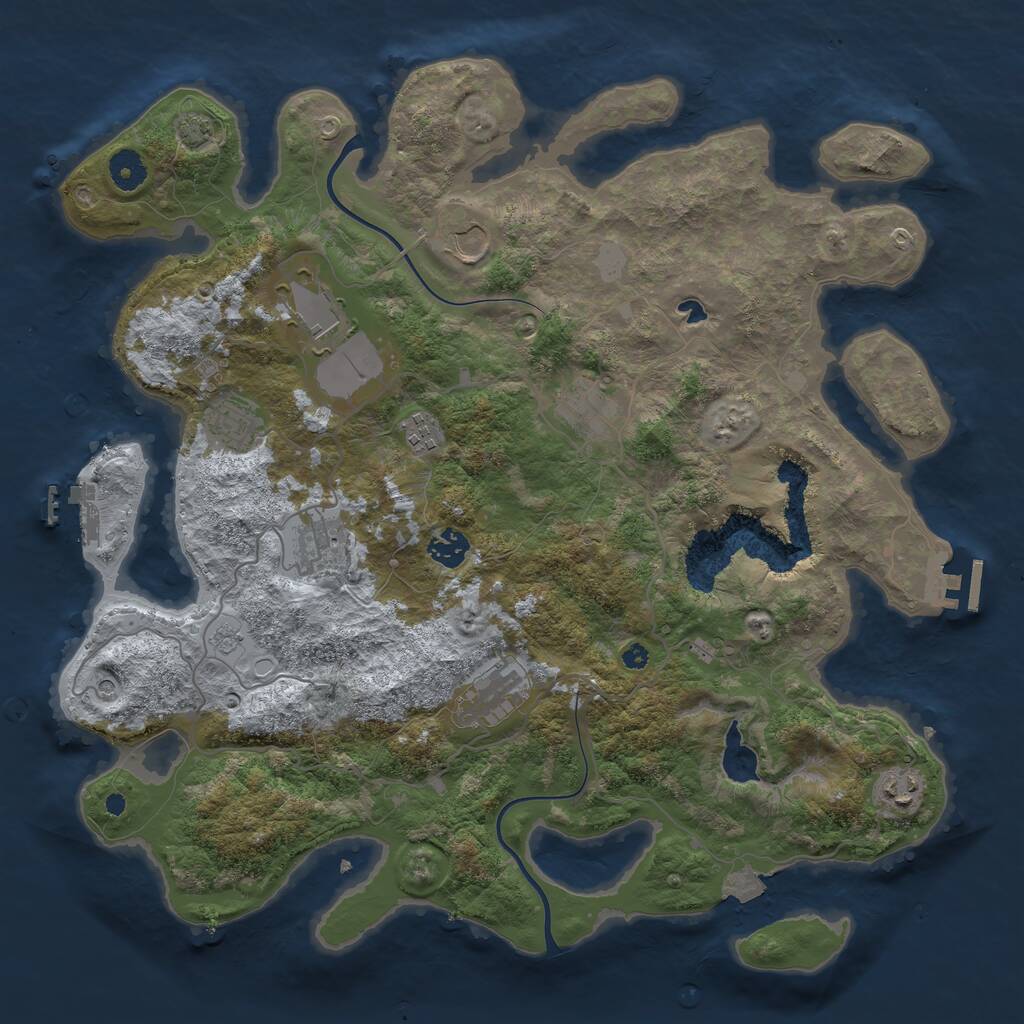 Rust Map: Procedural Map, Size: 4000, Seed: 5926, 15 Monuments