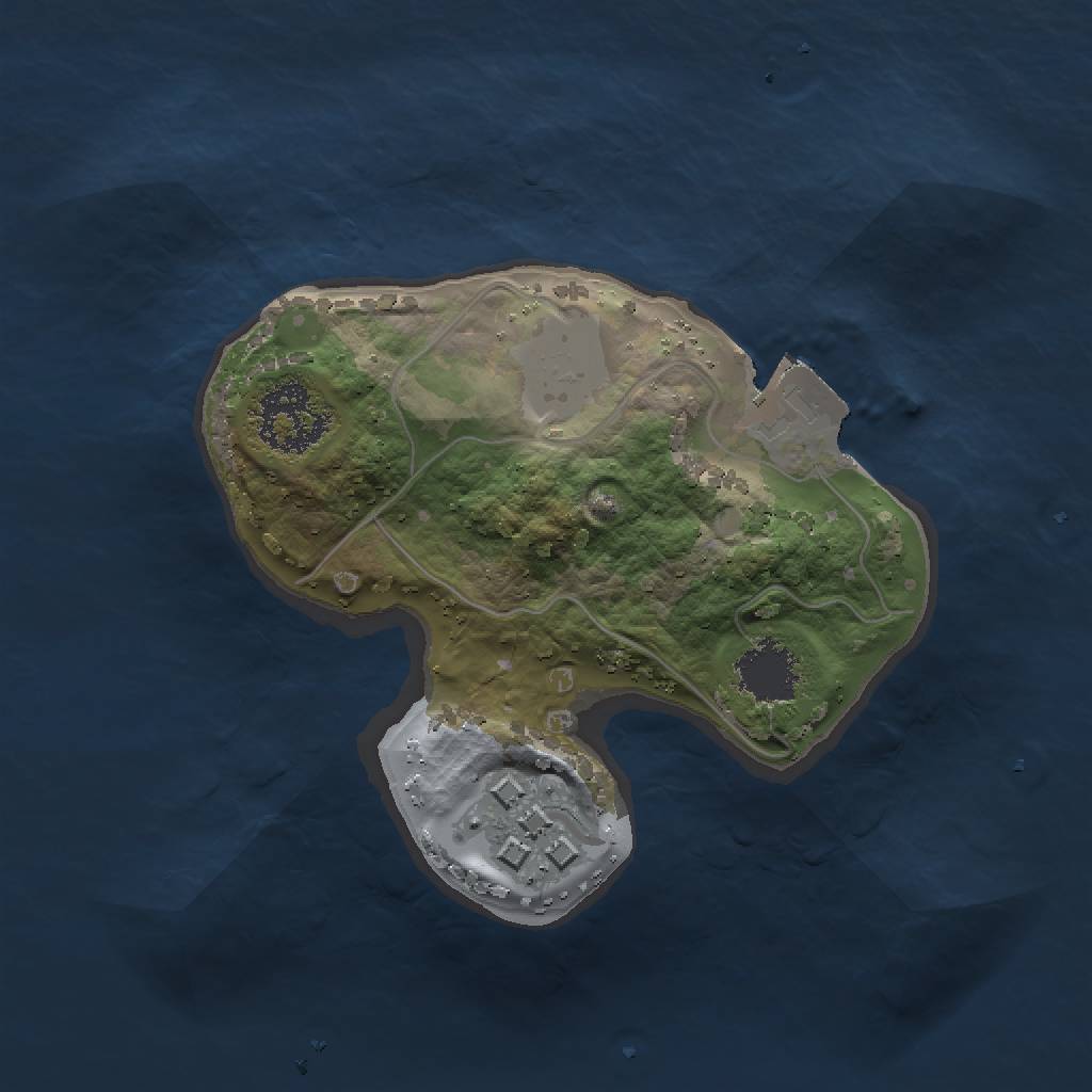 Rust Map: Procedural Map, Size: 1500, Seed: 322221690, 4 Monuments