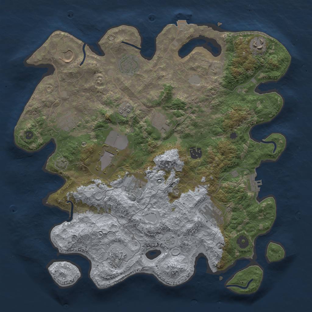 Rust Map: Procedural Map, Size: 3750, Seed: 20240502, 18 Monuments