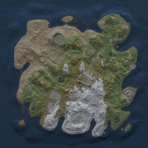 Thumbnail Rust Map: Procedural Map, Size: 3500, Seed: 923915335, 16 Monuments