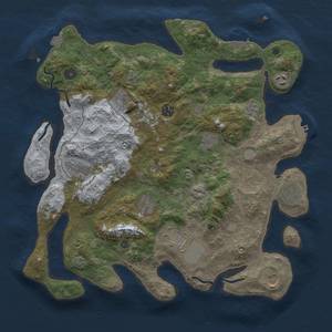 Thumbnail Rust Map: Procedural Map, Size: 4000, Seed: 33974458, 18 Monuments