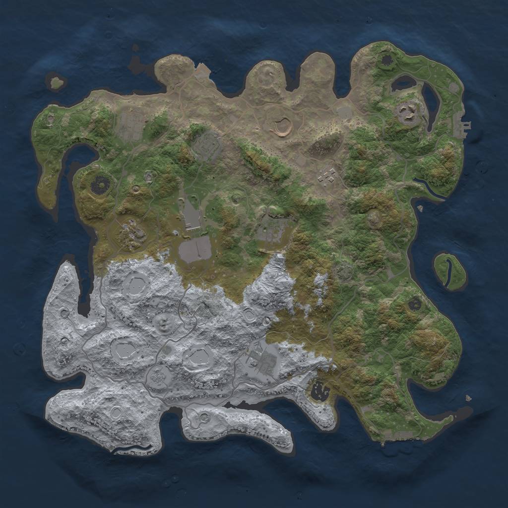 Rust Map: Procedural Map, Size: 4000, Seed: 1526937431, 18 Monuments