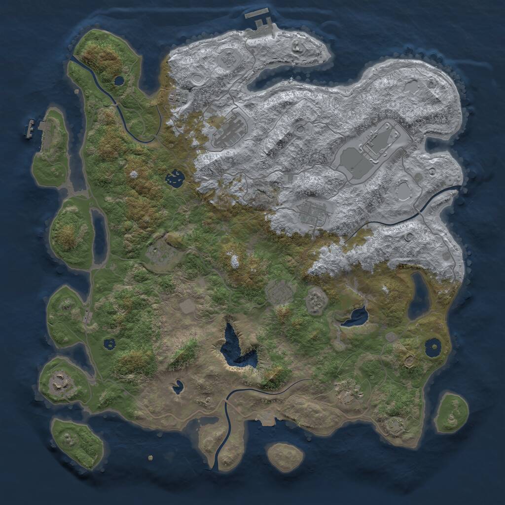 Rust Map: Procedural Map, Size: 4200, Seed: 429420, 15 Monuments