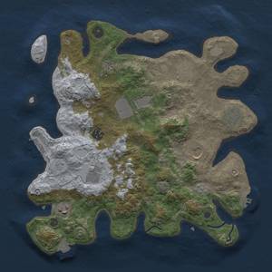 Thumbnail Rust Map: Procedural Map, Size: 3500, Seed: 977195870, 17 Monuments