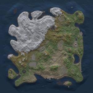 Thumbnail Rust Map: Procedural Map, Size: 3500, Seed: 803987598, 15 Monuments