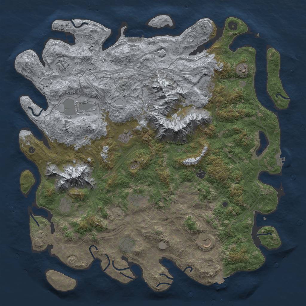 Rust Map: Procedural Map, Size: 5000, Seed: 1771160572, 19 Monuments