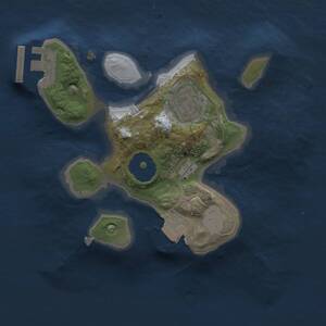 Thumbnail Rust Map: Procedural Map, Size: 1800, Seed: 1016437232, 3 Monuments