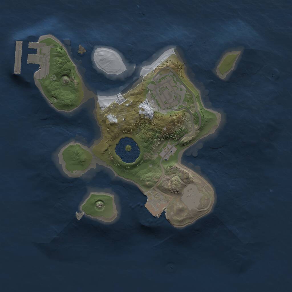 Rust Map: Procedural Map, Size: 1800, Seed: 1016437232, 3 Monuments