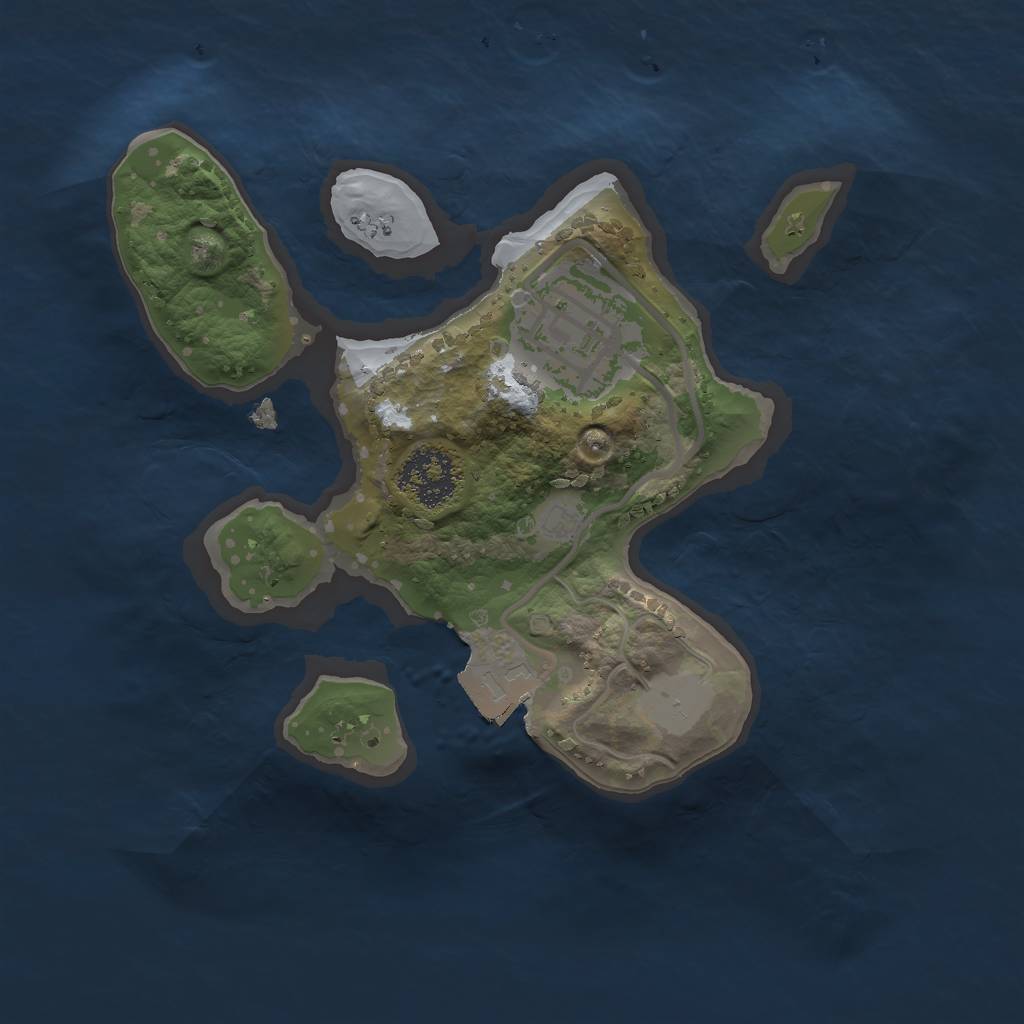 Rust Map: Procedural Map, Size: 1800, Seed: 1016437232, 4 Monuments