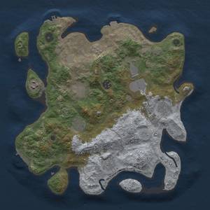 Thumbnail Rust Map: Procedural Map, Size: 3500, Seed: 1057359106, 16 Monuments