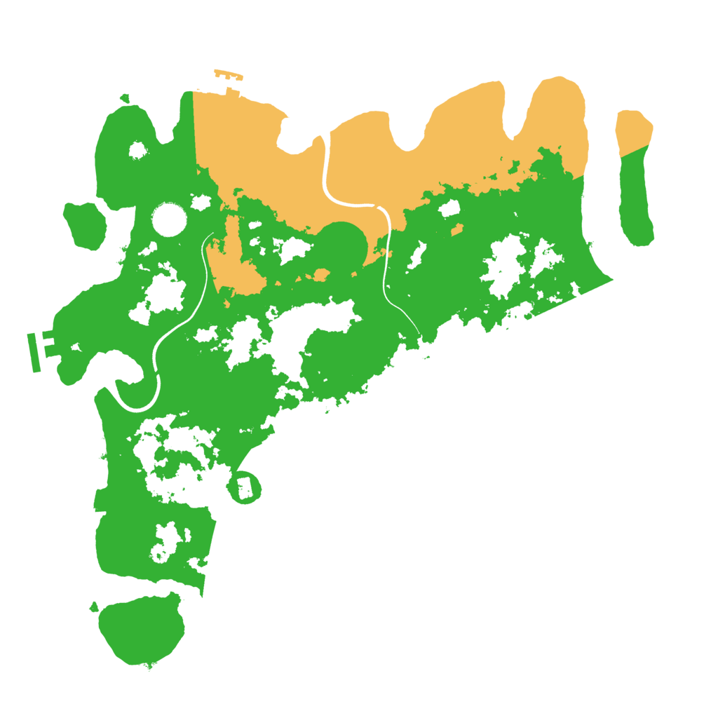 Biome Rust Map: Procedural Map, Size: 3700, Seed: 58518546
