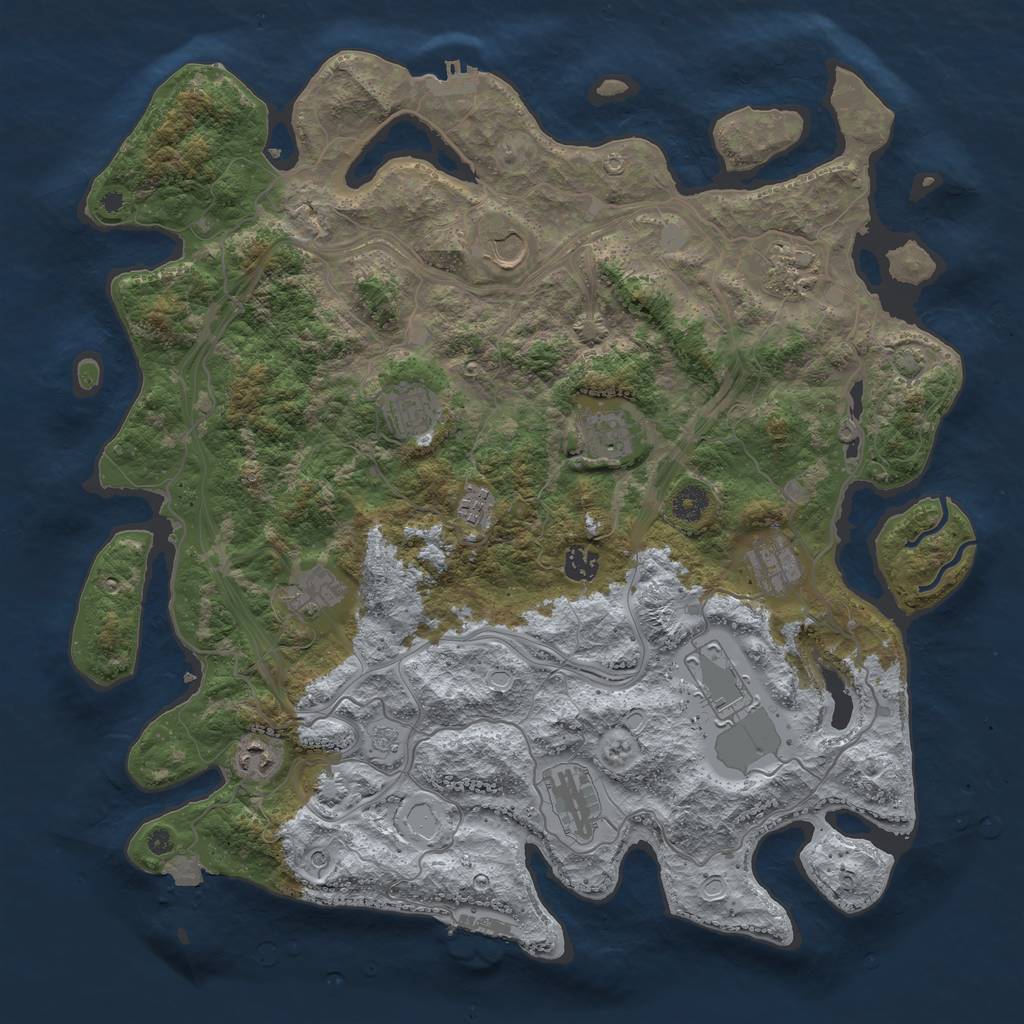 Rust Map: Procedural Map, Size: 4250, Seed: 11396167, 19 Monuments