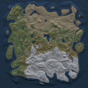 Thumbnail Rust Map: Procedural Map, Size: 4250, Seed: 11396167, 16 Monuments