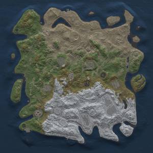 Thumbnail Rust Map: Procedural Map, Size: 4250, Seed: 11396167, 19 Monuments