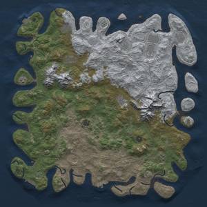 Thumbnail Rust Map: Procedural Map, Size: 5000, Seed: 2003867627, 19 Monuments