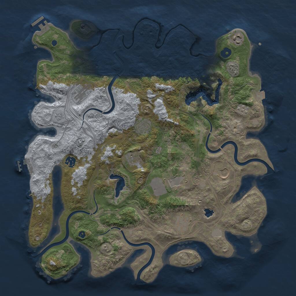 Rust Map: Procedural Map, Size: 4250, Seed: 1530746039, 15 Monuments