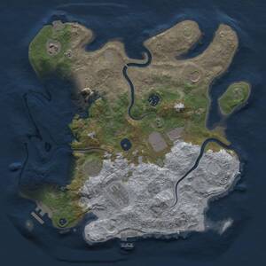 Thumbnail Rust Map: Procedural Map, Size: 3500, Seed: 1563309011, 14 Monuments