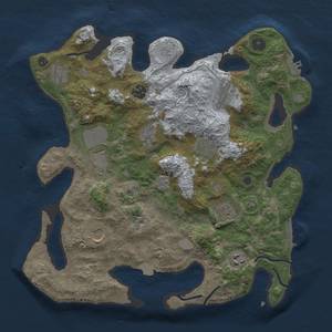 Thumbnail Rust Map: Procedural Map, Size: 3600, Seed: 226804410, 18 Monuments