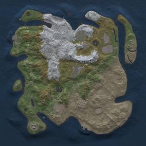 Thumbnail Rust Map: Procedural Map, Size: 3500, Seed: 8324234, 17 Monuments