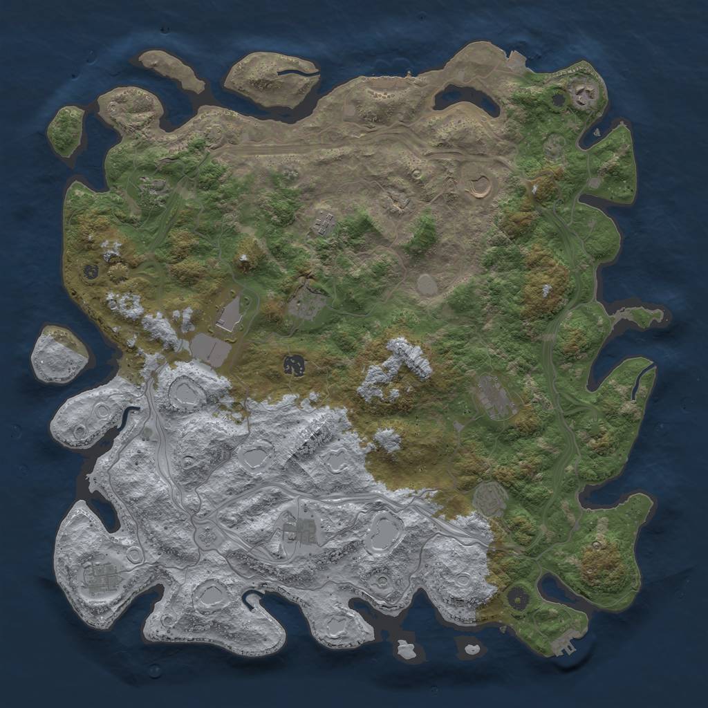 Rust Map: Procedural Map, Size: 4750, Seed: 156767, 19 Monuments