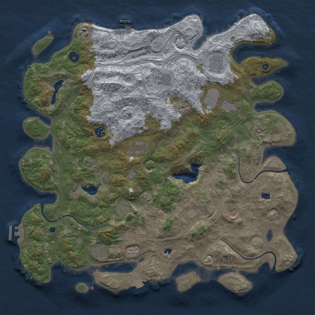 Rust Map: Procedural Map, Size: 4500, Seed: 8901, 17 Monuments