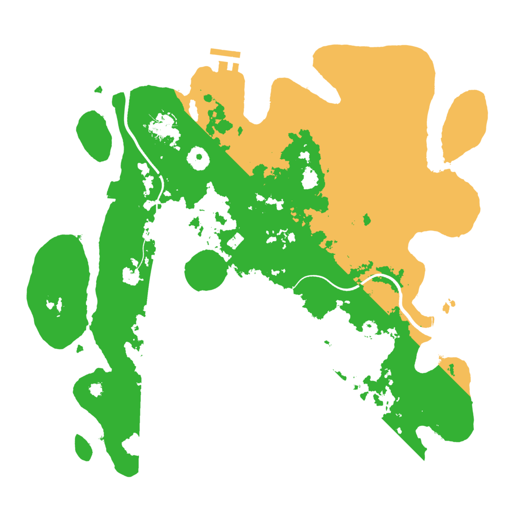 Biome Rust Map: Procedural Map, Size: 3500, Seed: 47154