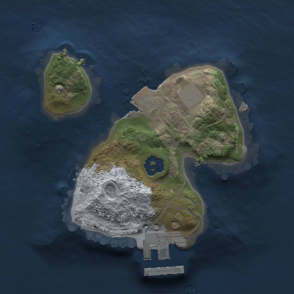 Rust Map: Procedural Map, Size: 1500, Seed: 8982, 2 Monuments