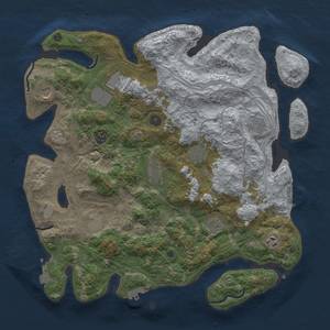 Thumbnail Rust Map: Procedural Map, Size: 4250, Seed: 2099679540, 19 Monuments