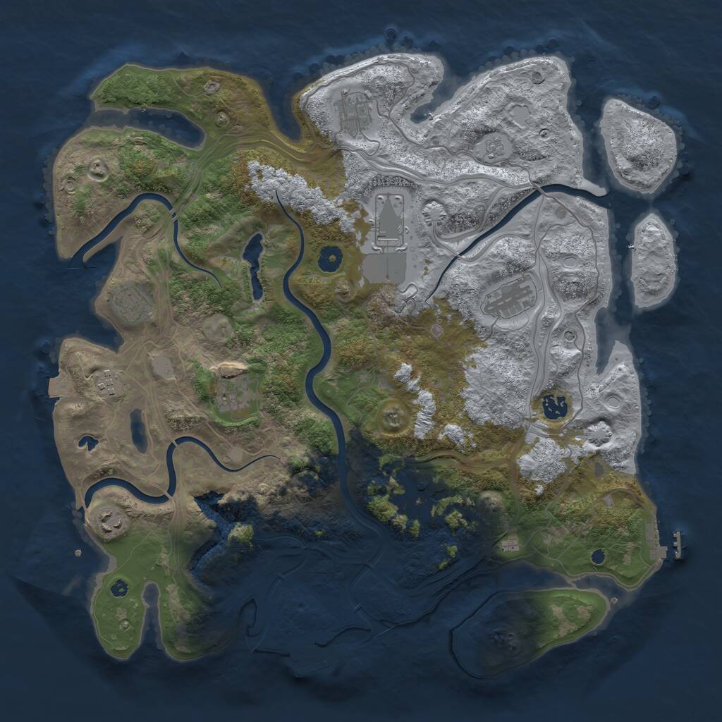 Rust Map: Procedural Map, Size: 4250, Seed: 2099679540, 15 Monuments