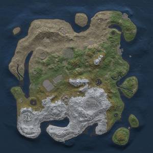 Thumbnail Rust Map: Procedural Map, Size: 3500, Seed: 63398148, 16 Monuments