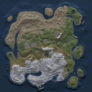Thumbnail Rust Map: Procedural Map, Size: 3500, Seed: 63398148, 15 Monuments