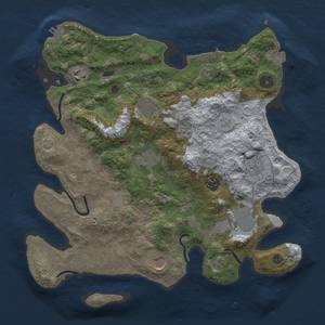 Thumbnail Rust Map: Procedural Map, Size: 3500, Seed: 1361825837, 16 Monuments