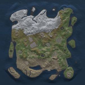 Thumbnail Rust Map: Procedural Map, Size: 3500, Seed: 603193601, 15 Monuments