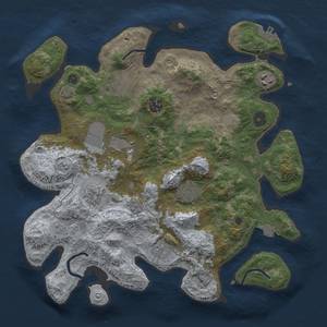 Thumbnail Rust Map: Procedural Map, Size: 3500, Seed: 1846929240, 15 Monuments